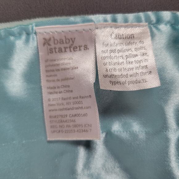 Baby Starters Unicorn Lovey Security Blanket Rattle Pink Teal Little Dream Plush - Picture 9 of 10